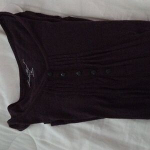 Eddie Bauer LS pleated front top size xs